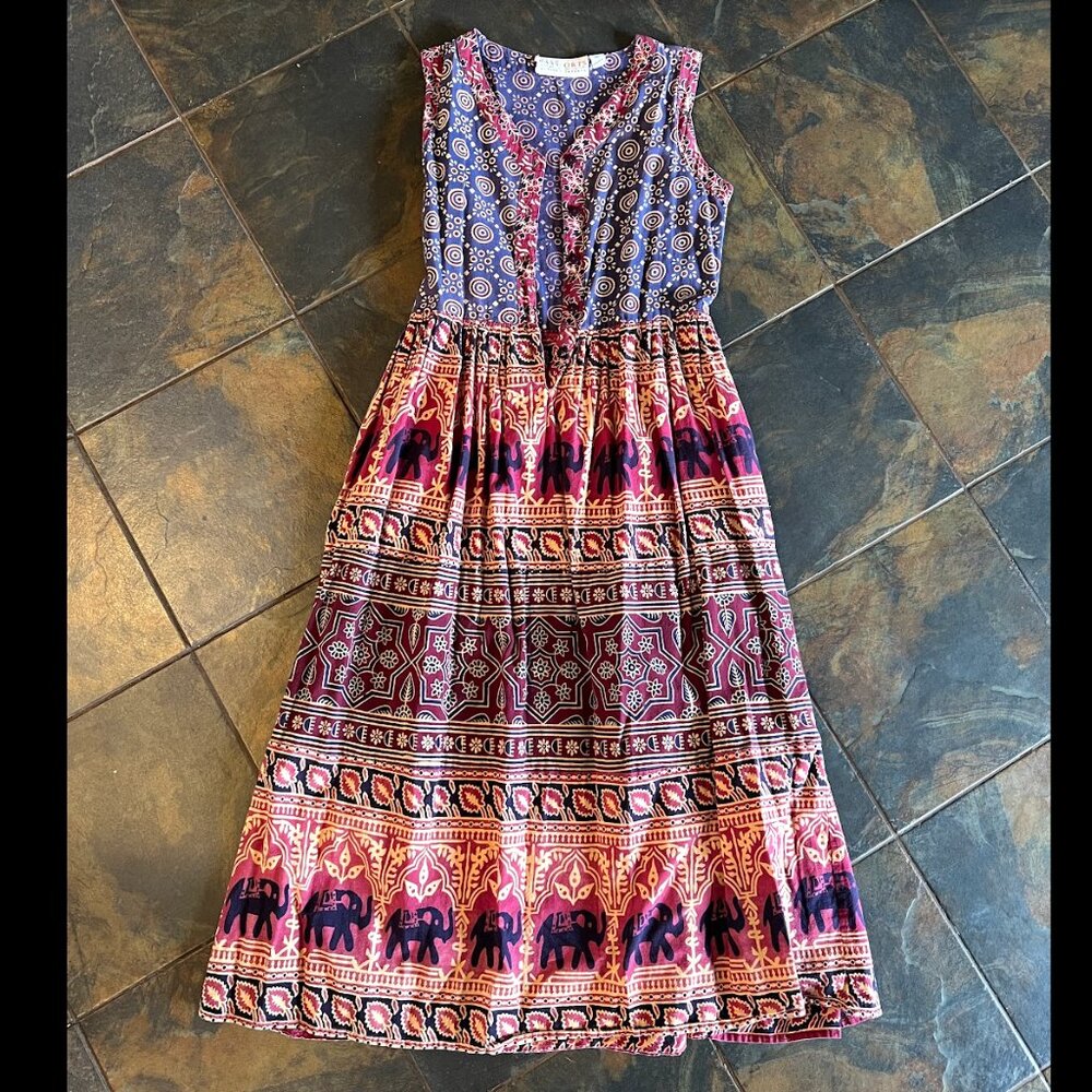 Vintage Maxi Passport Brand Cotton Dress